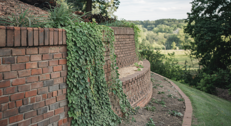 bricks Retaining Wall